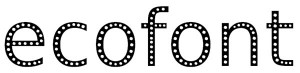 Ecofont typeface.