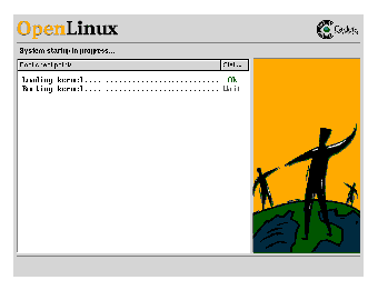 OpenLinux installation screen